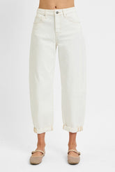 Cream Barrel Jeans