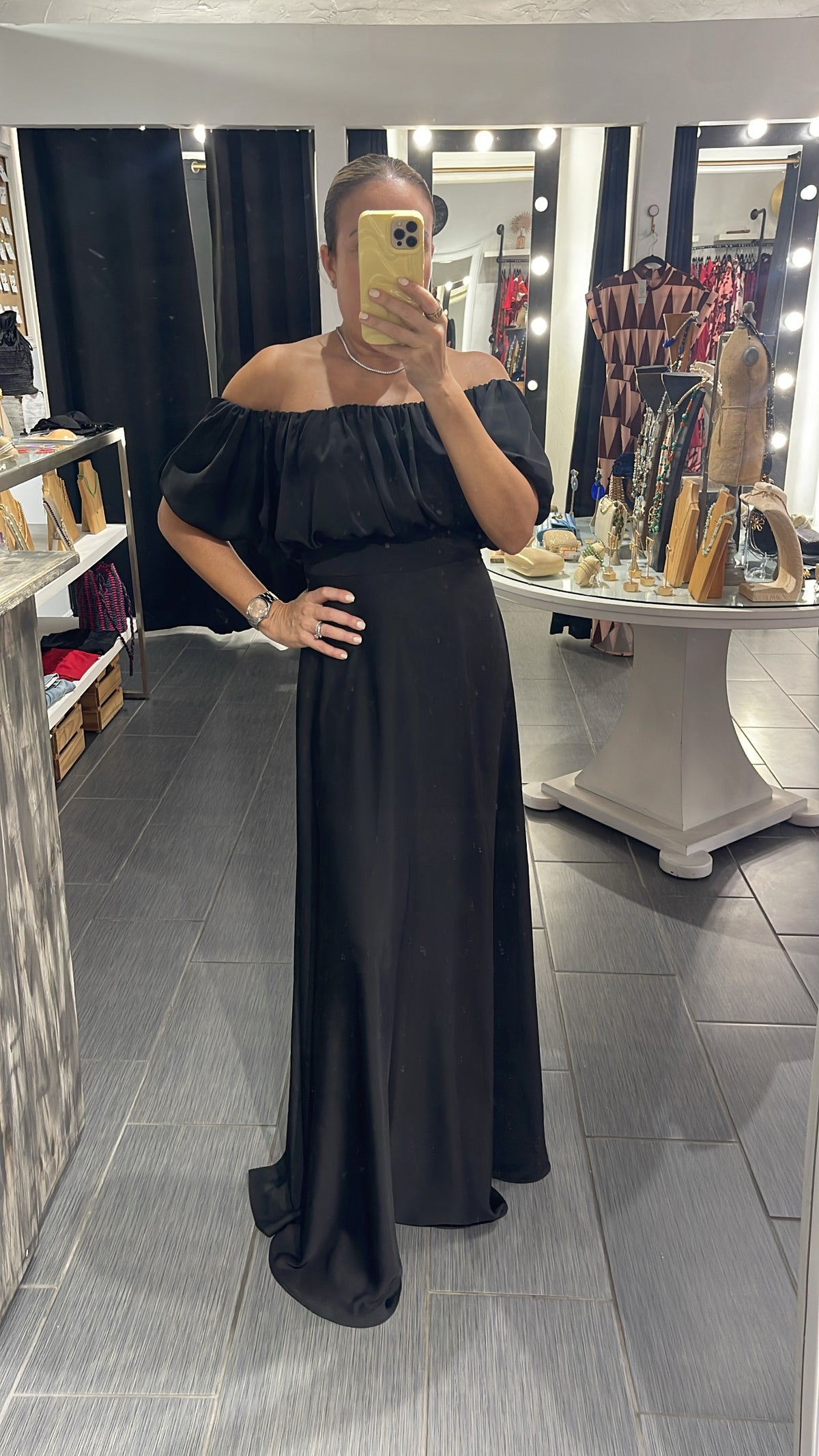 Lila Black Dress